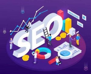 seo analysis isometric composition with web optimization symbols 1284 32010